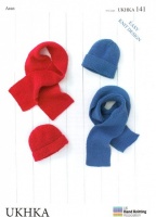 Knitting Pattern - UKHKA 141 - Aran - Hats & Scarves